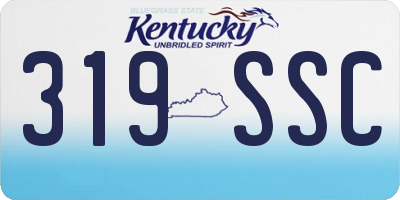 KY license plate 319SSC