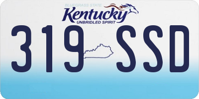 KY license plate 319SSD