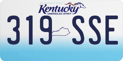 KY license plate 319SSE