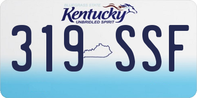 KY license plate 319SSF