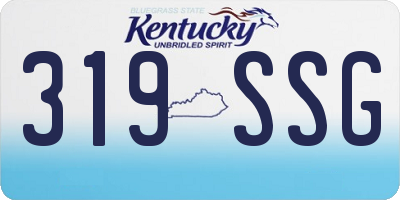 KY license plate 319SSG