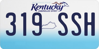 KY license plate 319SSH