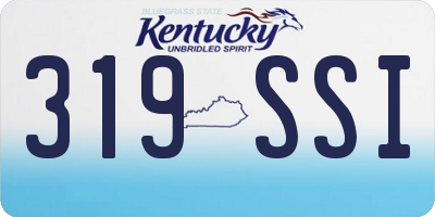 KY license plate 319SSI