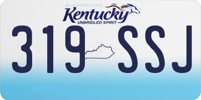 KY license plate 319SSJ