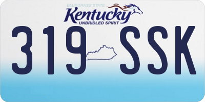 KY license plate 319SSK