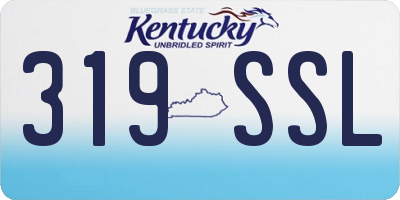 KY license plate 319SSL