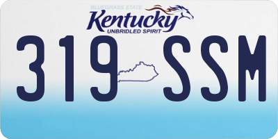 KY license plate 319SSM