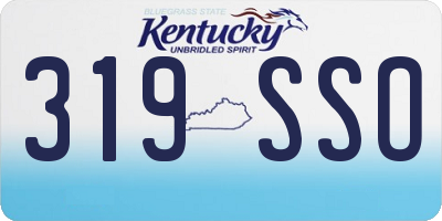 KY license plate 319SSO