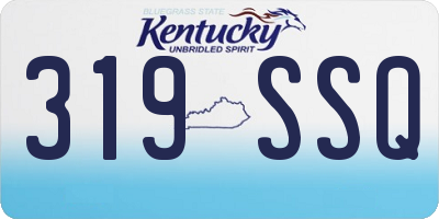 KY license plate 319SSQ