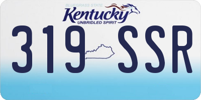 KY license plate 319SSR