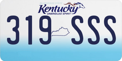 KY license plate 319SSS