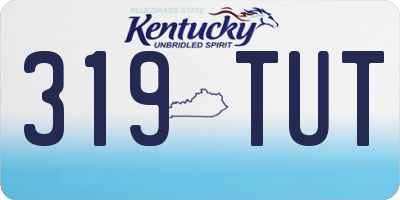 KY license plate 319TUT