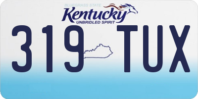 KY license plate 319TUX