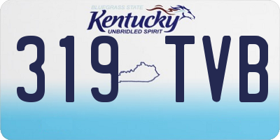 KY license plate 319TVB