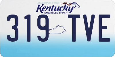 KY license plate 319TVE