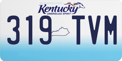 KY license plate 319TVM
