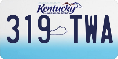 KY license plate 319TWA