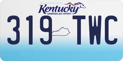 KY license plate 319TWC