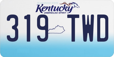 KY license plate 319TWD