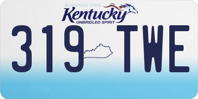 KY license plate 319TWE