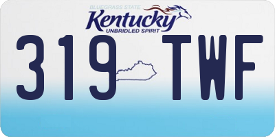 KY license plate 319TWF