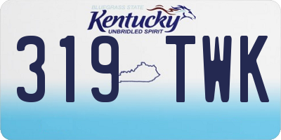 KY license plate 319TWK