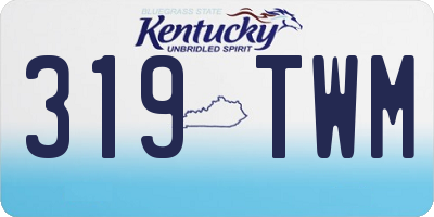 KY license plate 319TWM