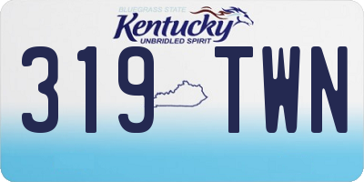 KY license plate 319TWN