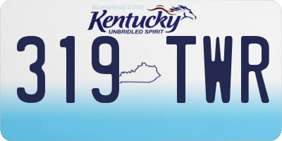 KY license plate 319TWR