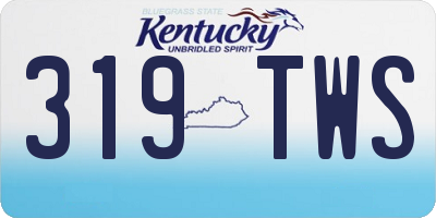 KY license plate 319TWS
