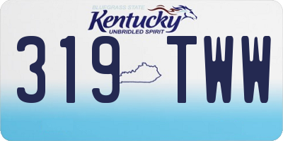 KY license plate 319TWW