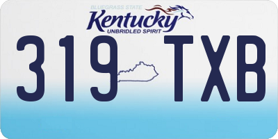 KY license plate 319TXB