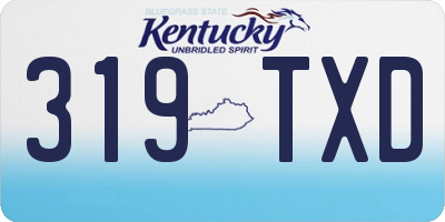 KY license plate 319TXD