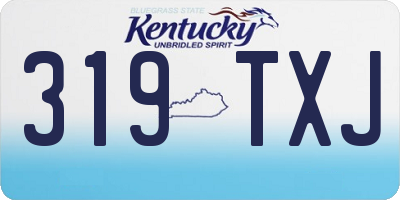 KY license plate 319TXJ