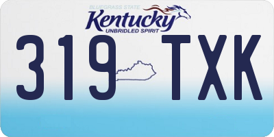 KY license plate 319TXK