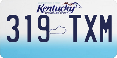KY license plate 319TXM