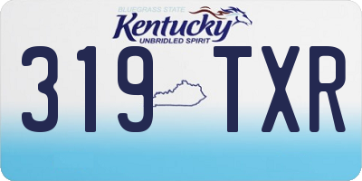 KY license plate 319TXR