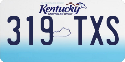 KY license plate 319TXS