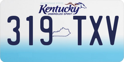 KY license plate 319TXV