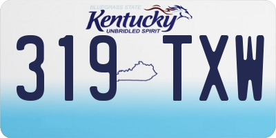 KY license plate 319TXW