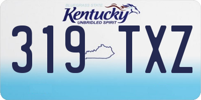 KY license plate 319TXZ