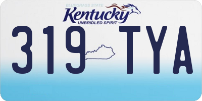 KY license plate 319TYA