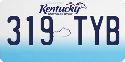 KY license plate 319TYB