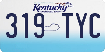 KY license plate 319TYC