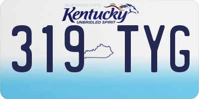KY license plate 319TYG