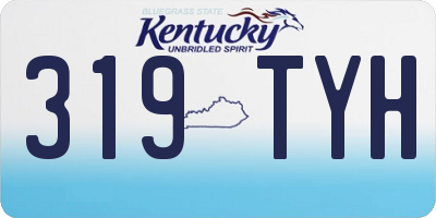 KY license plate 319TYH