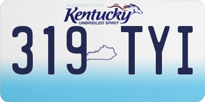 KY license plate 319TYI