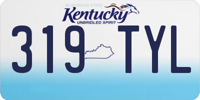 KY license plate 319TYL