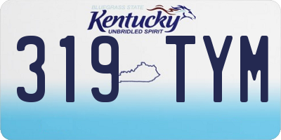 KY license plate 319TYM