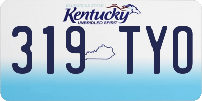 KY license plate 319TYO